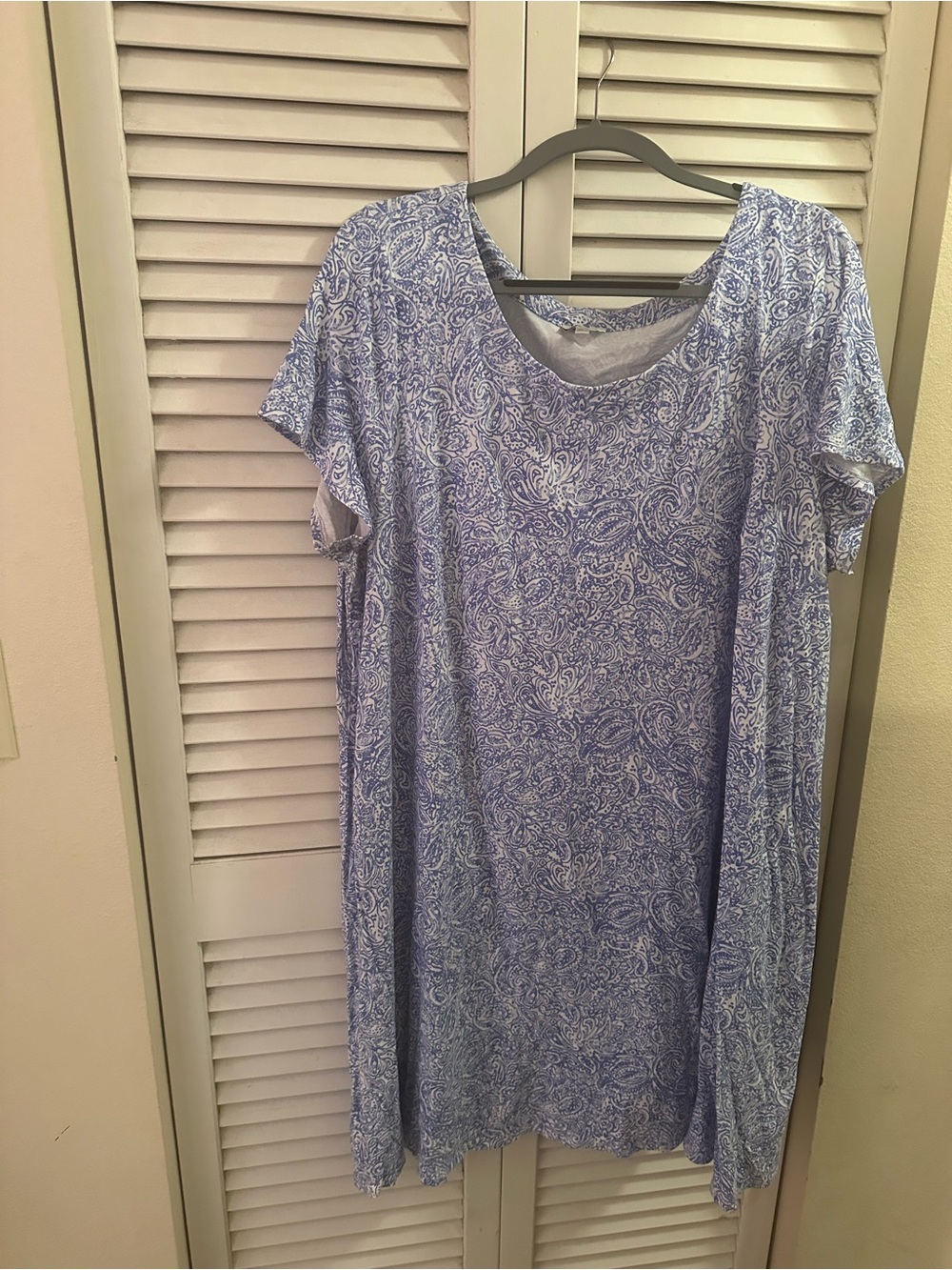 Talbots Blue Paisley Midi Dress